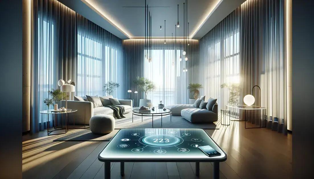 Cortinas automáticas inteligentes com ajuste de iluminação natural: o futuro da iluminação!